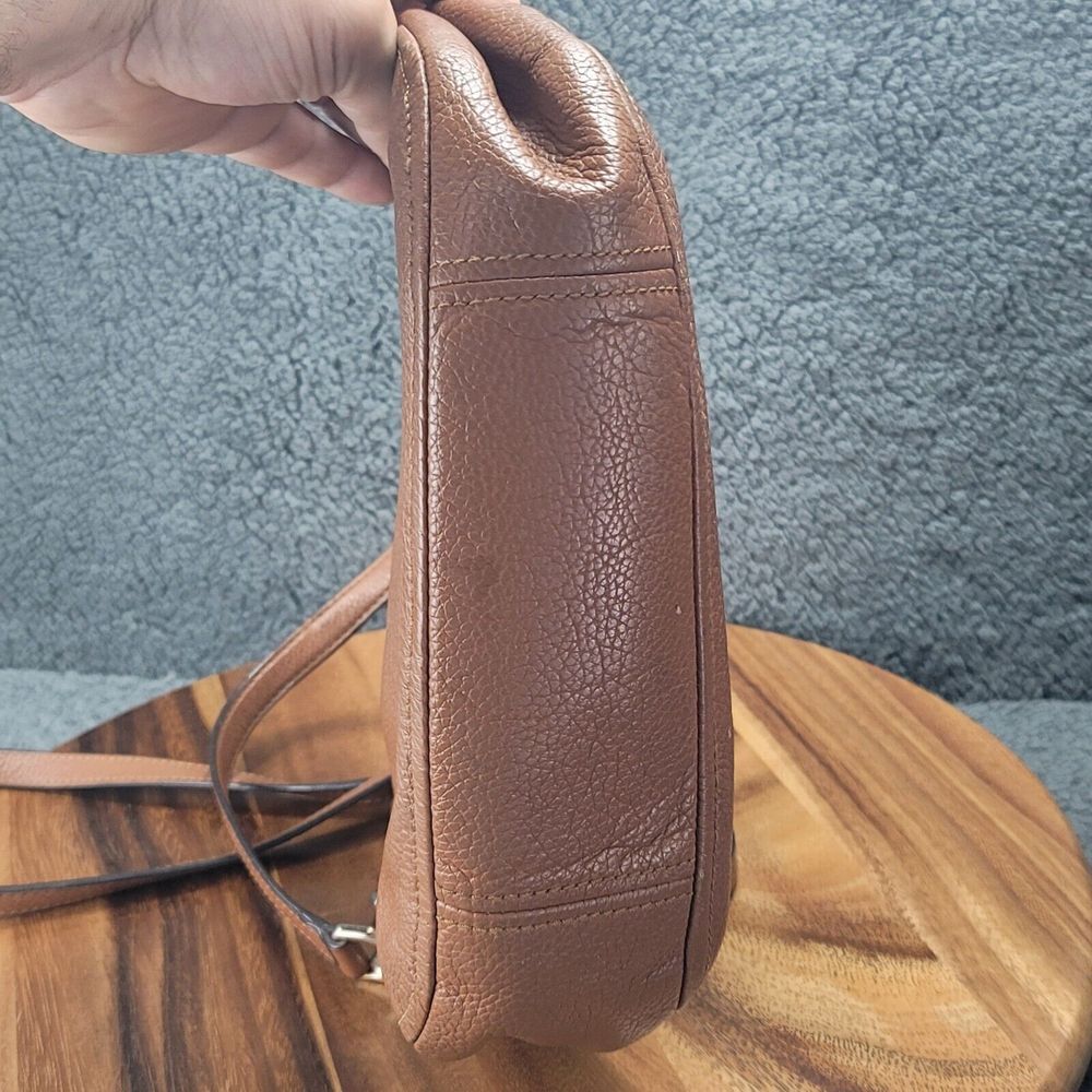 Michael Kors Bedford Leather Medium Brown Convertible Shoulder Crossbody Bag - Picture 11 of 16